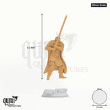 Field Marshal Kurt tabletop miniature (32mm Scale) - 61 mm tall, 25 mm base, 1+1 part assembly - DM Stash 3D print by Qumi