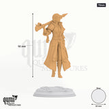 Fiona tabletop miniature (75mm) - 90 mm tall, 60 mm base, 1+1 part assembly - DM Stash 3D print by Qumi