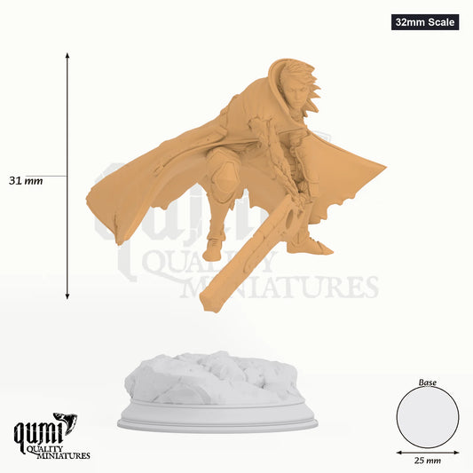 Exotic Warrior Firenzia Tabletop-Miniatur (32mm Scale) - 31 mm hoch, 25 mm Base - DM Stash 3D-Druck von Qumi