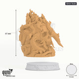 Giant Infernal Skull tabletop miniature (32mm Scale) - 68 mm tall, 51 mm base, 1+1 part assembly - DM Stash 3D print by Qumi