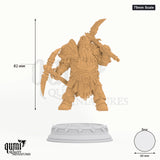 Gordrain Tabletop-Miniatur (75mm Scale) - 82 mm hoch, 60 mm Base, 1 Körperteil + 1 Base - DM Stash 3D-Druck von Qumi