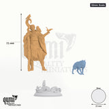 Gwambari tabletop miniature (32mm Scale) - 55 mm tall, 25 mm base, 2+1 part assembly - DM Stash 3D print by Qumi