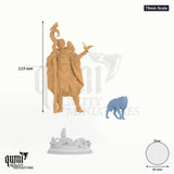 Gwambari tabletop miniature (75mm Scale) - 128 mm tall, 60 mm base, 2+1 part assembly - DM Stash 3D print by Qumi