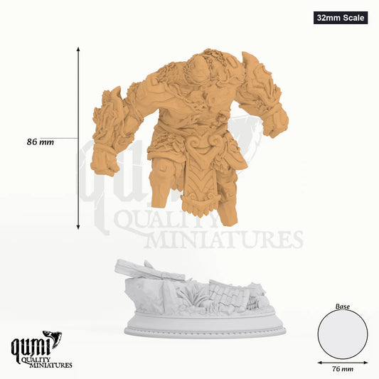 Gyokusho Tabletop-Miniatur (32mm Scale) - 86 mm hoch, 76 mm Base, 1 Körperteil + 1 Base - DM Stash 3D-Druck von Qumi