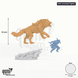 Skjolnir & Haarn tabletop miniature (with mounted Fighter) - 74 mm tall, 51 mm base - DM Stash 3D print by Qumi