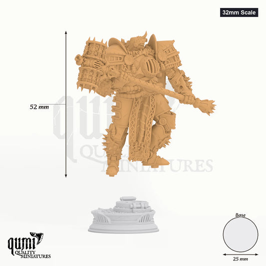 Hadrian tabletop miniature (32mm Scale) - 52 mm tall, 25 mm base, 1+1 part assembly - DM Stash 3D print by Qumi