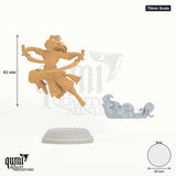 Exotic Warrior Hudin tabletop miniature (75mm Scale) - 82 mm tall, 60 mm base, 1+3 part assembly - DM Stash 3D print by Qumi