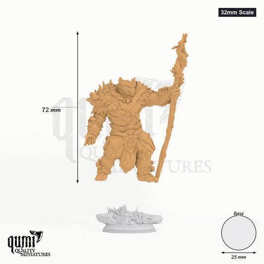 Hvitabjörn Tabletop-Miniatur (32mm Scale) - 72 mm hoch, 25 mm Base, 1 Körperteil + 1 Base - DM Stash 3D-Druck von Qumi
