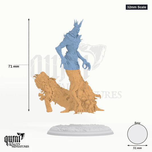 Idinhelieth Tabletop-Miniatur (32mm Scale) - 71 mm hoch, 51 mm Base, 2 Körperteile + 1 Base - DM Stash 3D-Druck von Qumi