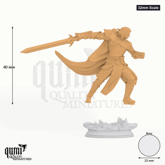 Illirian Tabletop-Miniatur (32mm Scale) - 40 mm hoch, 25 mm Base, 1 Körperteil + 1 Base - DM Stash 3D-Druck von Qumi