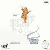 Ilvos Drak tabletop miniature (32mm) - 44 mm tall, 25 mm base, 1+2 part assembly - DM Stash 3D print by Qumi
