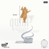Ilvos Drak tabletop miniature (75mm) - 102 mm tall, 60 mm base, 1+2 part assembly - DM Stash 3D print by Qumi
