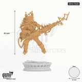 Jacquie tabletop miniature (32mm Scale) - 40 mm tall, 25 mm base, 1+1 part assembly - DM Stash 3D print by Qumi