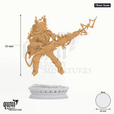 Jacquie tabletop miniature (75mm Scale) - 93 mm tall, 60 mm base, 1+1 part assembly - DM Stash 3D print by Qumi