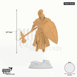 Jeremus Tabletop-Miniatur (75mm Scale) - 107 mm hoch, 60 mm Base, 1 Körperteil + 1 Base - DM Stash 3D-Druck von Qumi