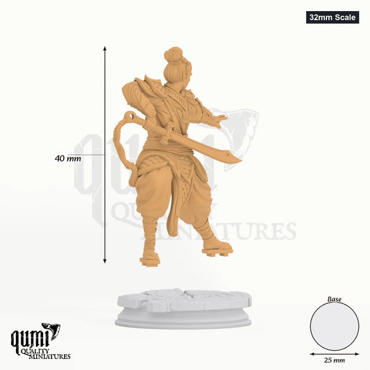 Yuan Ti Commander Jin Shi Tabletop-Miniatur (32mm Scale) - 40 mm hoch, 25 mm Base - DM Stash 3D-Druck von Qumi