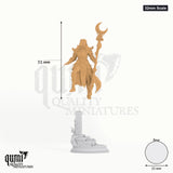 Kadna Glydrin tabletop miniature (32mm Scale) - 51 mm tall, 25 mm base, 1+1 part assembly - DM Stash 3D print by Qumi