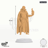 Kael tabletop miniature (75mm Scale) - 98 mm tall, 60 mm base, 1+1 part assembly - DM Stash 3D print by Qumi