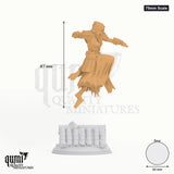 Half Elf Rogue Karena tabletop miniature (75mm Scale) - 87 mm tall, 60 mm base, 1+1 part assembly - DM Stash 3D print by Qumi