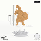 Kilda tabletop miniature (32mm Scale) - 32 mm tall, 22 mm base, 1+1 part assembly - DM Stash 3D print by Qumi