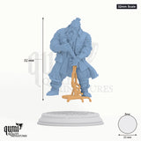 Korgrin Bloodstone tabletop miniature (32mm Scale) - 32 mm tall, 25 mm base, 2+1 part assembly - DM Stash 3D print by Qumi