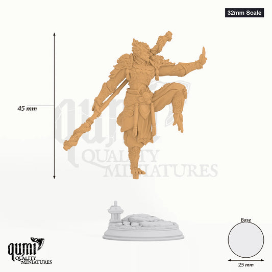 Exotic Humanoid Kuzen Tabletop-Miniatur (32mm Scale) - 46 mm hoch, 25 mm Base - DM Stash 3D-Druck von Qumi