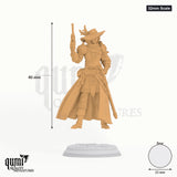 Lady Cirilia tabletop miniature (32mm Scale) - 46 mm tall, 25 mm base, 1+1 part assembly - DM Stash 3D print by Qumi