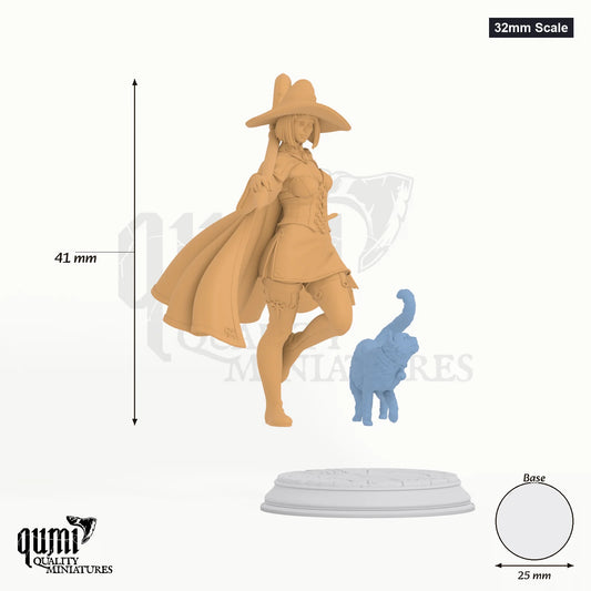 Lady Elara Tabletop-Miniatur (32mm Scale) - 41 mm hoch, 25 mm Base, 2 Körperteile + 1 Base - DM Stash 3D-Druck von Qumi