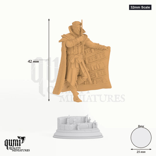 Luther Fleck Tabletop-Miniatur (32mm Scale) - 42 mm hoch, 25 mm Base, 1 Körperteil + 1 Base - DM Stash 3D-Druck von Qumi