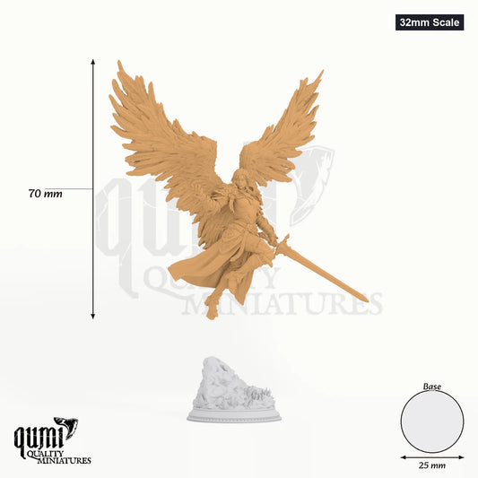 Lydia a Tabletop-Miniatur (32mm Scale) - 70 mm hoch, 25 mm Base, 1 Körperteil + 1 Base - DM Stash 3D-Druck von Qumi