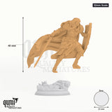 Lydia the Untarnished tabletop miniature (32mm Scale) - 40 mm tall, 25 mm base, 1+1 part assembly - DM Stash 3D print by Qumi