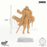 Mary-Belle Curtis tabletop miniature (32mm Scale) - 42 mm tall, 25 mm base, 1+1 part assembly - DM Stash 3D print by Qumi
