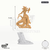 Morrigan tabletop miniature (32mm Scale) - 71 mm tall, 51 mm base, 1+1 part assembly - DM Stash 3D print by Qumi