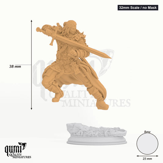 Professional Hexhunter Miniatur Mortimer Tabletop-Miniatur (32mm Scale / no Mask) - 38 mm hoch - DM Stash 3D-Druck von Qumi