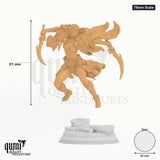 Irinax's Fangs tabletop miniature (75mm Scale) - 85 mm tall, 60 mm base, 1+1 part assembly - DM Stash 3D print by Qumi