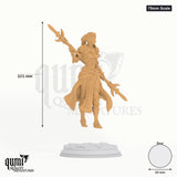 Ninera Glynvari tabletop miniature (75mm Scale) - 101 mm tall, 60 mm base, 1+1 part assembly - DM Stash 3D print by Qumi