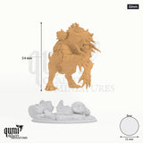 Nogoron tabletop miniature (32mm) - 54 mm tall, 51 mm base, 1+1 part assembly - DM Stash 3D print by Qumi