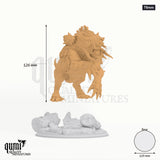 Nogoron tabletop miniature (75mm) - 126 mm tall, 119 mm base, 1+1 part assembly - DM Stash 3D print by Qumi