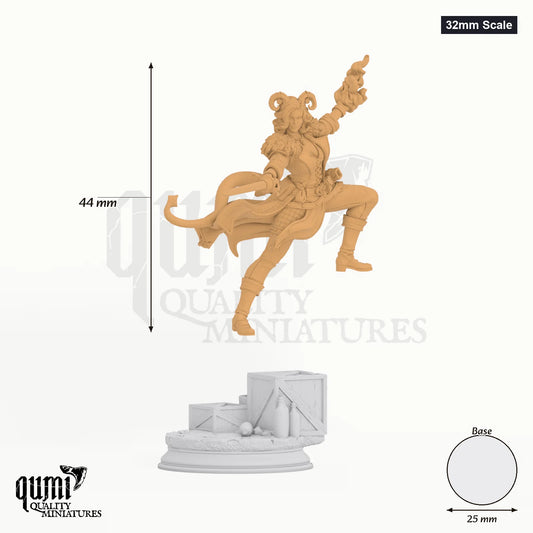 Resistance Fighter Octavia R Tabletop-Miniatur (32mm Scale) - 44 mm hoch, 25 mm Base - DM Stash 3D-Druck von Qumi