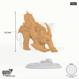 Owlbear Old Betty tabletop miniature (75mm) - 131 mm tall, 119 mm base, 1+1 part assembly - DM Stash 3D print by Qumi