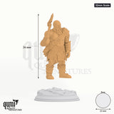 Berserker Orzei Tabletop-Miniatur (32mm Scale) - 36 mm hoch, 25 mm Base, 1 Körperteil + 1 Base - DM Stash 3D-Druck von Qumi