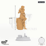 Priscilia Tabletop-Miniatur (75mm Scale) - 94 mm hoch, 60 mm Base, 1 Körperteil + 1 Base - DM Stash 3D-Druck von Qumi