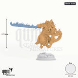 Rakshasa Tabletop-Miniatur (75mm Scale) - 175 mm hoch, 119 mm Base, 2 Körperteile + 1 Base - DM Stash 3D-Druck von Qumi