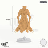 Quorenderi's Razor tabletop miniature (32mm Scale) - 44 mm tall, 25 mm base, 1+1 part assembly - DM Stash 3D print by Qumi