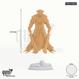 Quorenderi's Razor tabletop miniature (75mm Scale) - 103 mm tall, 60 mm base, 1+1 part assembly - DM Stash 3D print by Qumi