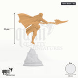 Reyvith Tabletop-Miniatur (75mm Scale / V2) - 90 mm hoch, 60 mm Base, 1 Körperteil + 1 Base - DM Stash 3D-Druck von Qumi