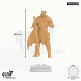 King Ridan Tabletop-Miniatur (75mm Scale) - 122 mm hoch, 60 mm Base, 1 Körperteil + 1 Base - DM Stash 3D-Druck von Qumi