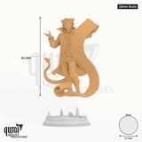 Rumpelstiltskin tabletop miniature (32mm Scale) - 42 mm tall, 25 mm base, 1+1 part assembly - DM Stash 3D print by Qumi
