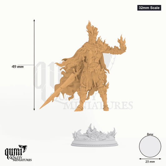Ser Elias tabletop miniature (32mm Scale) - 49 mm tall, 25 mm base, 1+1 part assembly - DM Stash 3D print by Qumi