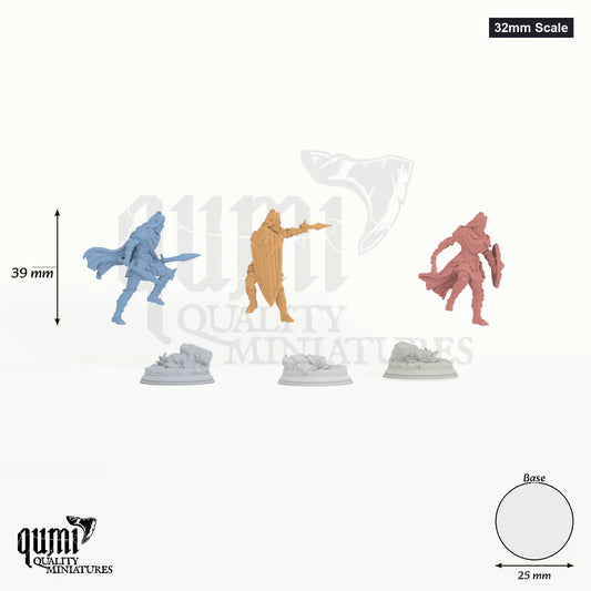 Serocas Devout Tabletop-Miniatur (32mm Scale) - 39 mm hoch, 25 mm Base, 3 Körperteile + 3 Base - DM Stash 3D-Druck von Qumi